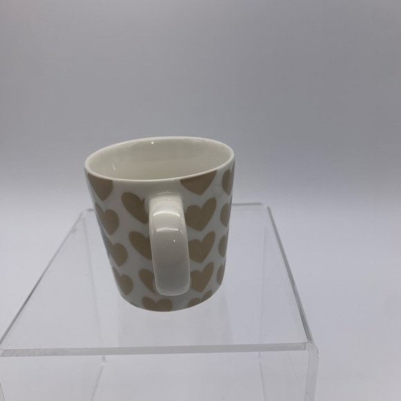 STARBUCKS Expresso Cup Mini Coffee Mug Demitasse 3 Oz 2015 Gold Hearts - Picture 6 of 8